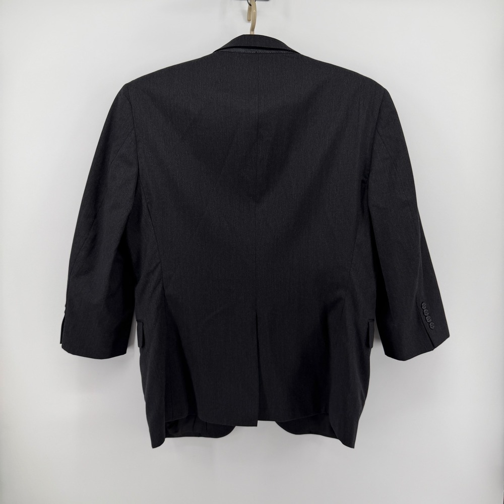 Jos A Bank Signature Collection Mens 44S 36W 100% Wool 2 Pc Suit Charcoal Gray - Picture 12 of 16